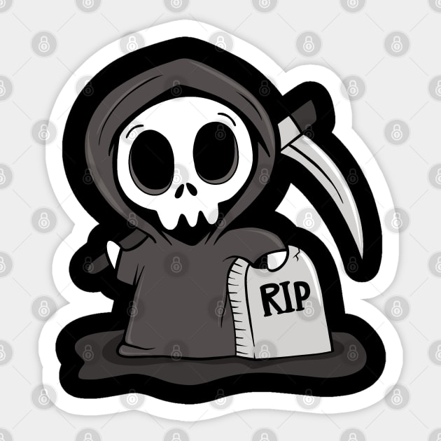 Grim Reaper Sticker by valentinahramov